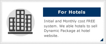 Initial and Monthly cost FREE system. We able hotels to sell Dynamic Package at hotel website.